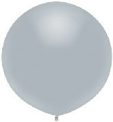 17" Outdoor Display Balloons (72 Per Bag) Shinning Platinum