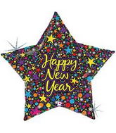 Jumbo Starry New Years Balloons