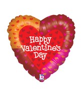 18" Quad Hearts Happy Valentine's Day Balloon