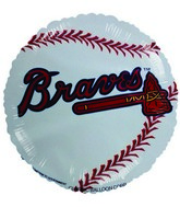 9" Airfill Only Atlanta Braves Balloon