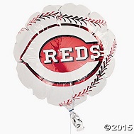 9" Airfill Cincinnati Reds Logo Football Balloon