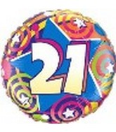 18" 21 Stars multi-colored Balloon