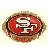 9" Airfill Only Forty Niners Football Shape Balloon