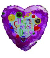 18" Happy Sweetest Day Sugar Treats Pink Heart Balloon