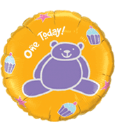 18" One Today Bear Balloon