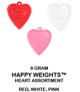 8 Gram Happy Balloon Weights Heart Assorted