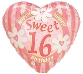 18" Sweet 16 Pink Balloon