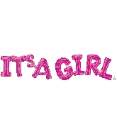 Airfill Only Phrase IT's A Girl (Pink) Balloon