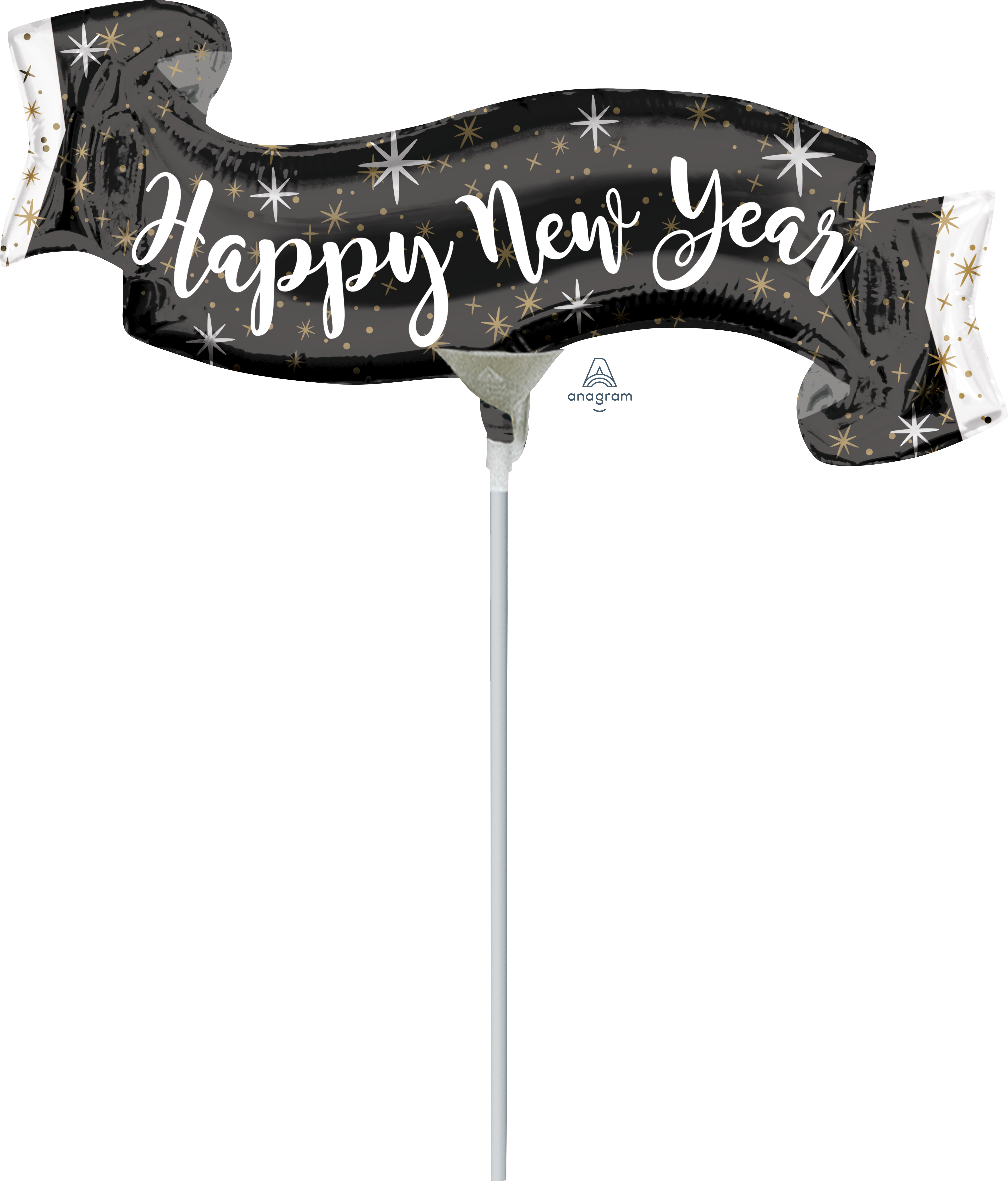 New year celebration banners with balloons Airfill Only Happy New Years Banner Balloon | Bargain Balloons - Mylar Balloons and Foil Balloons