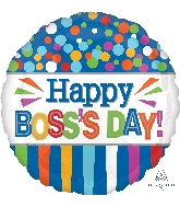 18" Boss's Day Dots & Stripes Balloon