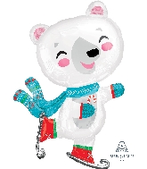 33" Jumbo Skating Bear Balloon