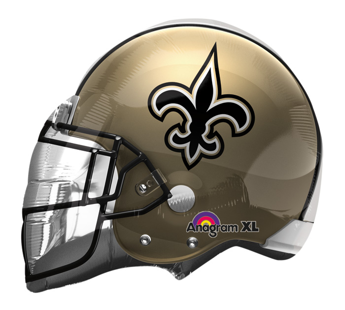 22 New Orleans Saints NFL Team Helmet Shape Balloon 5 Count