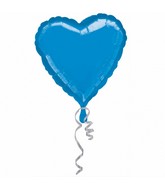 32" Large Balloon Blue Heart