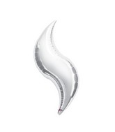 19" Airfill Only Mini Silver Curve Balloon