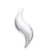 28"Airfill Only Mini Silver Curve Balloon