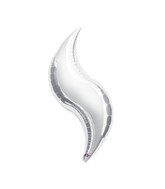 36" SuperShape Silver Curve Balloon