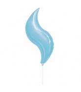 15"Airfill Only Mini Pastel Blue Curve Balloon