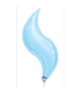 19" Airfill Only Mini Pastel Blue Curve Balloon