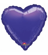 4" Airfill Only Heart Purple Heart Balloon
