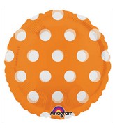 18" Magicolor Dots Orange Balloon