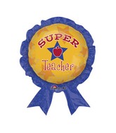 30" Super Teacher Balloon Award Ribbon