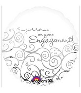 18" Engagement Congratulations Mylar Balloon