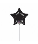 4" Airfill Only Star Black Star Balloon