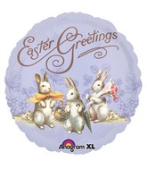 18" Vintage Easter Greetings Balloon