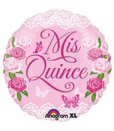 18" Mis Quince Swirls Balloon Packaged (Spanish)