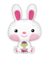 32" SuperShape Bunny with Egg Balloon Packaged