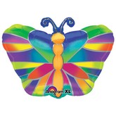 Junior Shape Tropical Butterfly Balloon Packaged