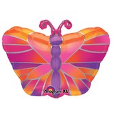 Junior Shape Hot Pink Butterfly Balloon