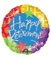 32" Jumbo Holographic Happy Retirement Balloon