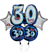 Bouquet Oh No! It's My Birthday 30 Balloon Packaged
