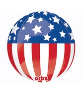16" Patriotic Stars & Stripes Orbz Balloons