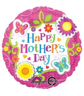 28" Happy Mother's Day Butterflies & Flowers