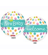16" Welcome New Baby Orbz Balloons