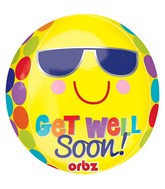 16" Bright Sunny Get Well Orbz Balloons