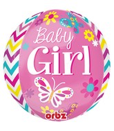 16" Beautiful Baby Girl Orbz Balloons