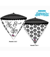 15" x 17" Sophisticated Mr. & Mrs. Diamondz Balloon