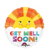 9" Airfill Only GWS Smiley Sunshine Balloon
