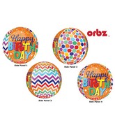 16" Orbz Multi-Film Happy Birthday Patterns Packaged