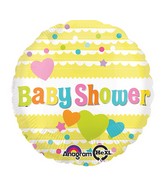 18" Baby Shower Yellow Balloon