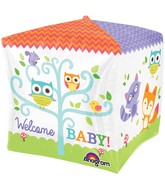 15" Cubez Woodland Welcome Balloon Packaged