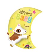 25" Multi-Balloon Cow Over The Moon Balloon Packaged