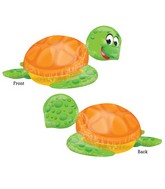 31" SuperShape Silly Sea Turtle Balloon Packaged