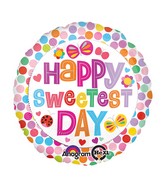 18" Happy Sweetest Day Dots Balloon