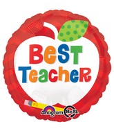 18" Best Teacher Apple Balloon