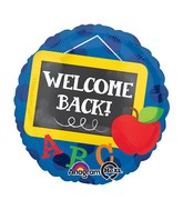 18" Welcome Back Chalkboard Balloon Packaged