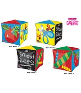 15" Cubez School Days Balloon Packaged